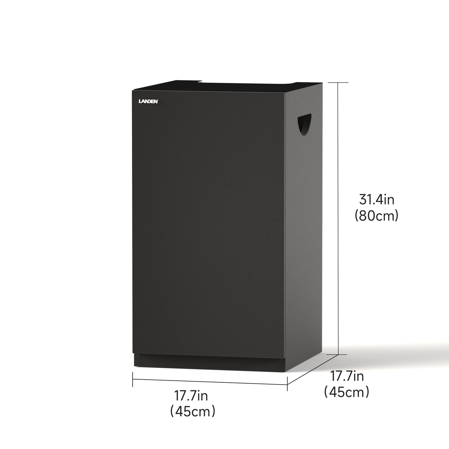 LANDEN Aquarium Wooden Stand and Cabinet for up to 20 Gal Tank, W17.7xD17.7xH31.5 in(45X45X80cm), Matte Black Painted(Stand Only)