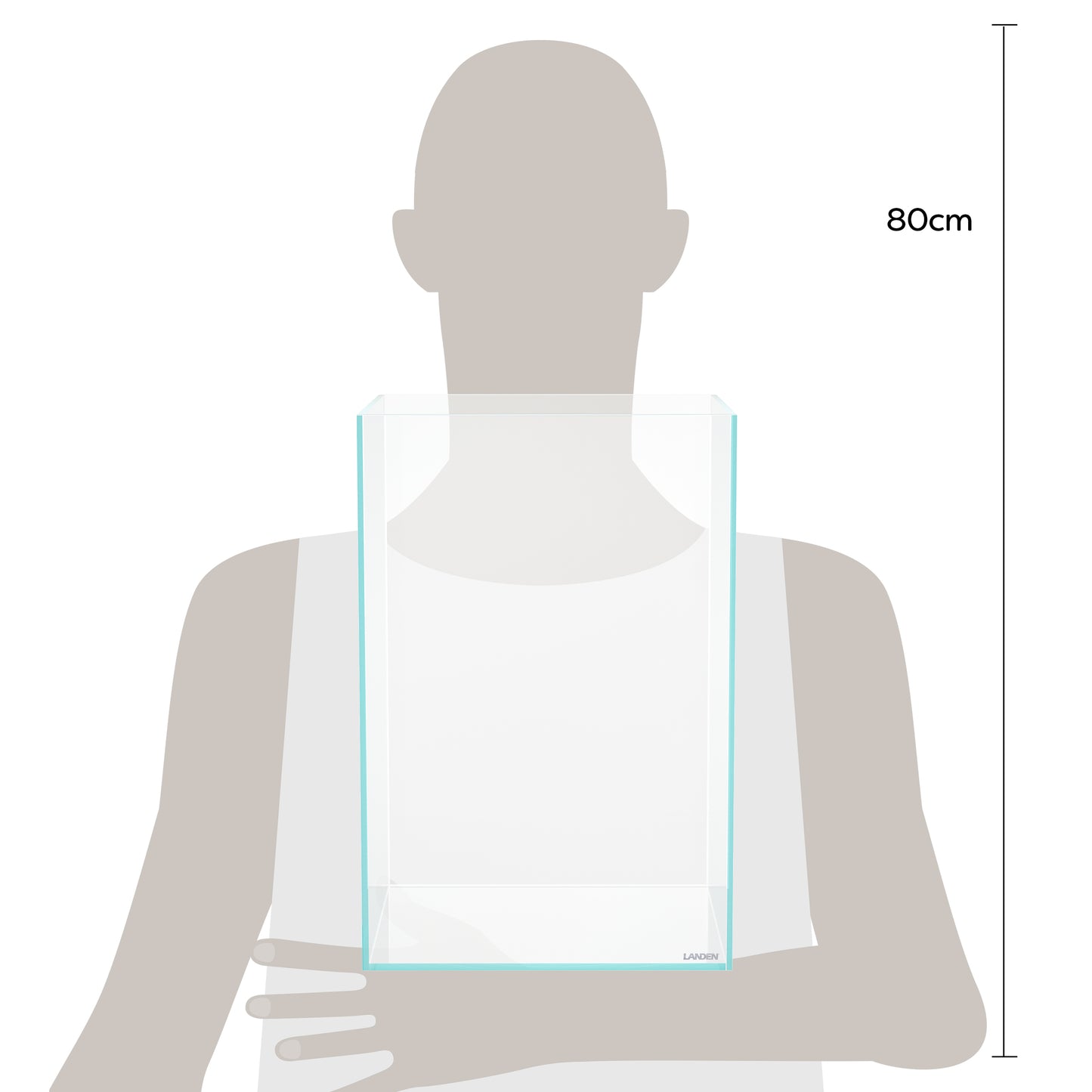 LANDEN 30T 10GAL Rimless Aquarium Tall Tank