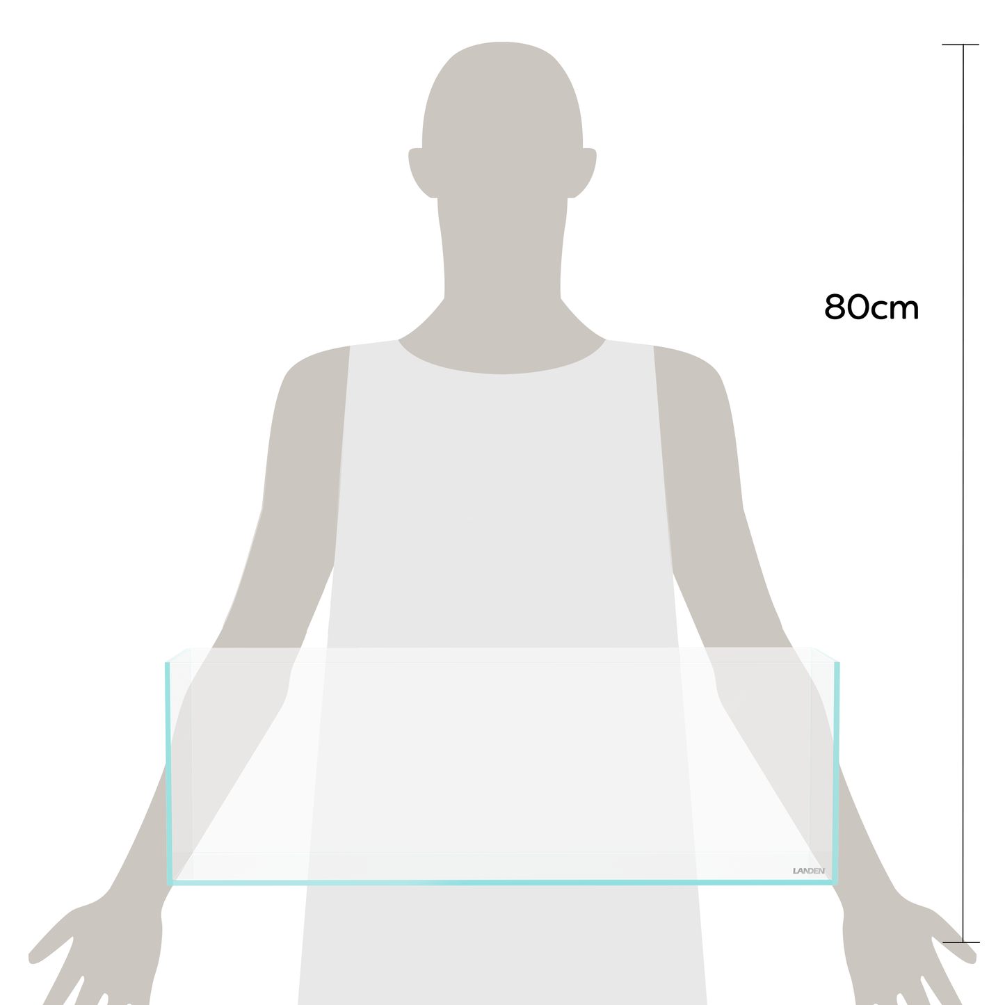 LANDEN 60L 5.8 Gal Aquarium Long Tank