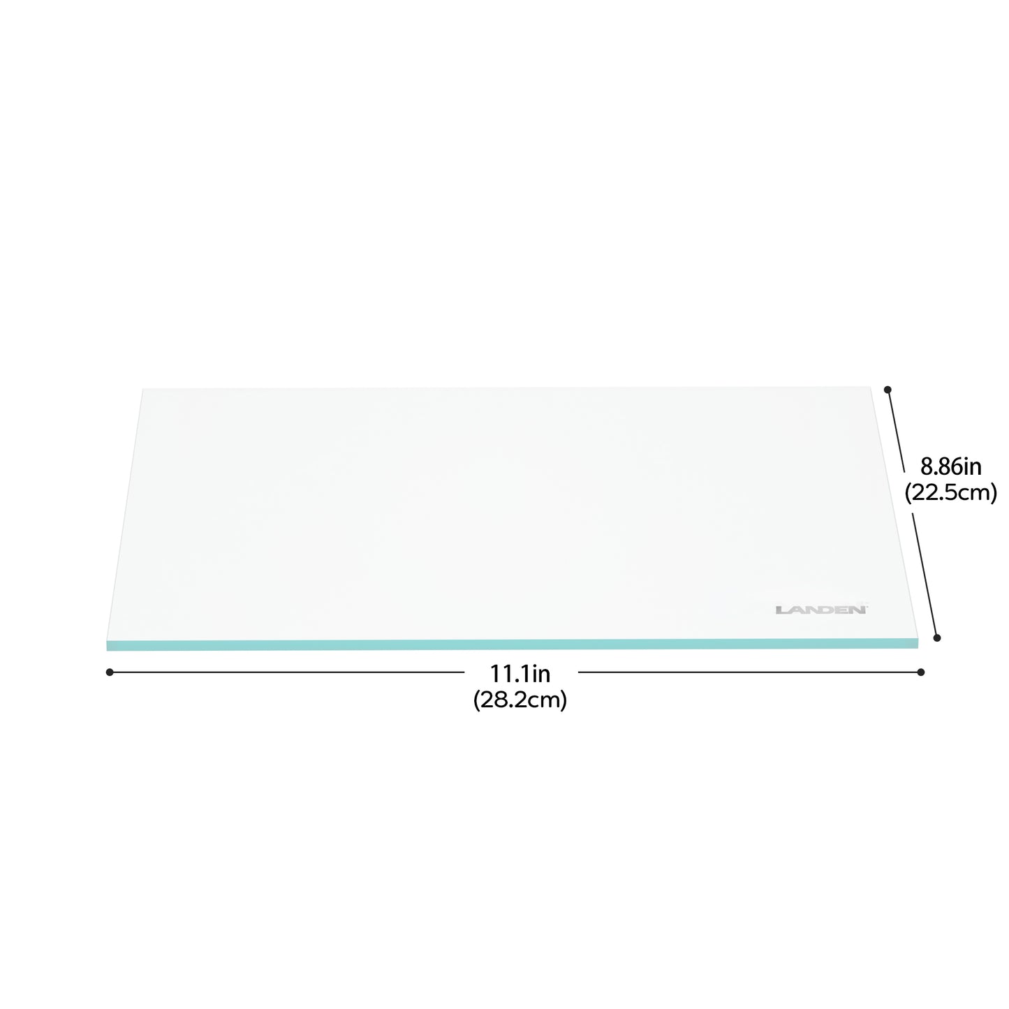 LANDEN 4mm Thick Clear Glass Aquarium Lid, Includes 4 Clips for Secure Placement, 282 x 225mm(11.1x8.86 inches) Adapted to CB303030, ARF30
