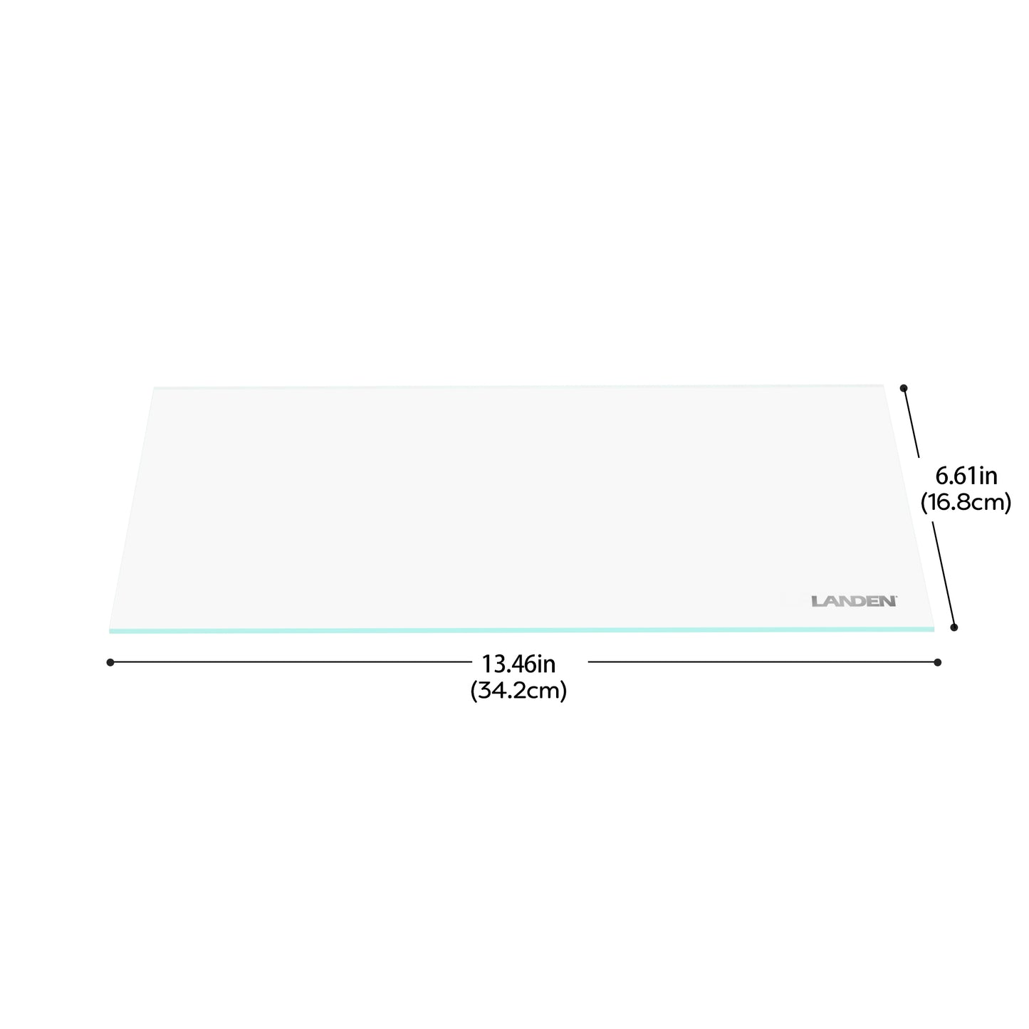 LANDEN 4mm Thick Clear Glass Aquarium Lid, Includes 4 Clips for Secure Placement, 342 x 168mm(13.46x6.61 inches )Adapted to NA362226