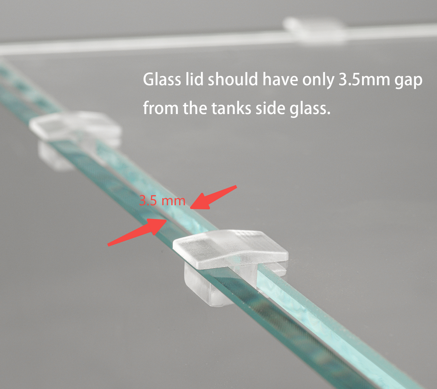 LANDEN Low-Profile Clear Acrylic Aquarium Glass Cover Clips, Holder for 4mm Glass Lid - 12pcs/Pack, Minimalist, Compatible with Rimless Tanks of All Thicknesses