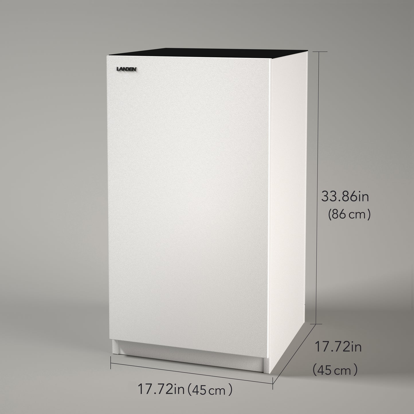 LANDEN Aquarium Wooden Stand and Cabinet for up to 20 Gal Tank,W17.7xD17.7xH33.9 in (W45 x D45 x H86 cm), Matte White Painted(Stand Only)