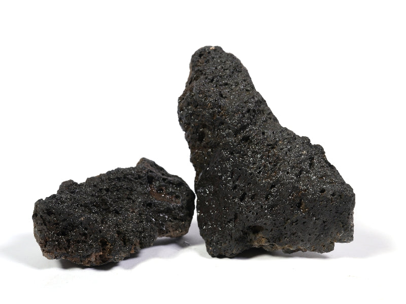 LANDEN Black Icelandic Lava Stone Natural Rocks for Aquariums (18lbs,3-11 in) 11pcs
