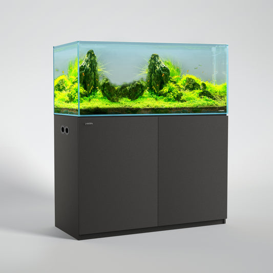 LANDEN Aquarium Stand and Cabinet, for 80Gal Tank, Matte Black Painted(Stand Only) W47.24xD23.62xH31.5 in(120x60x80cm)