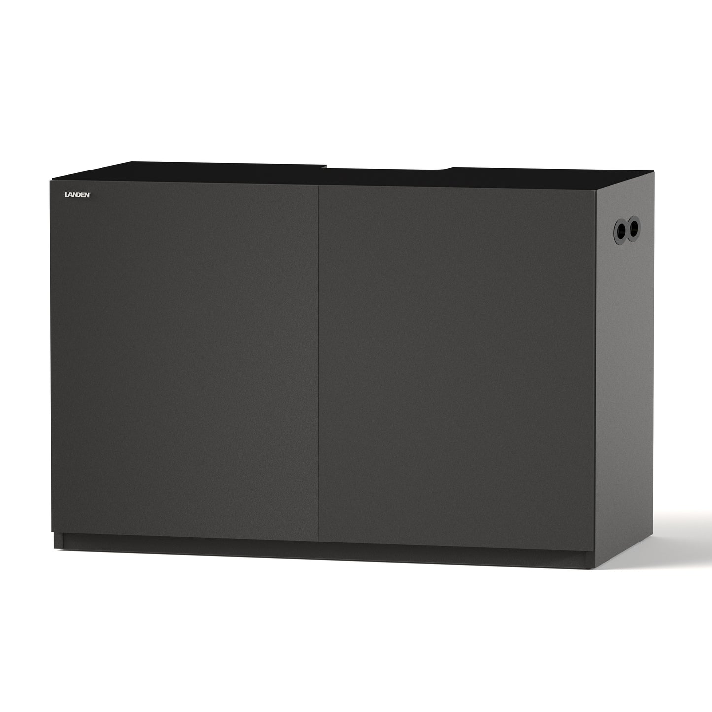 LANDEN Aquarium Stand and Cabinet, for 80Gal Tank, Matte Black Painted(Stand Only) W47.24xD23.62xH31.5 in(120x60x80cm)