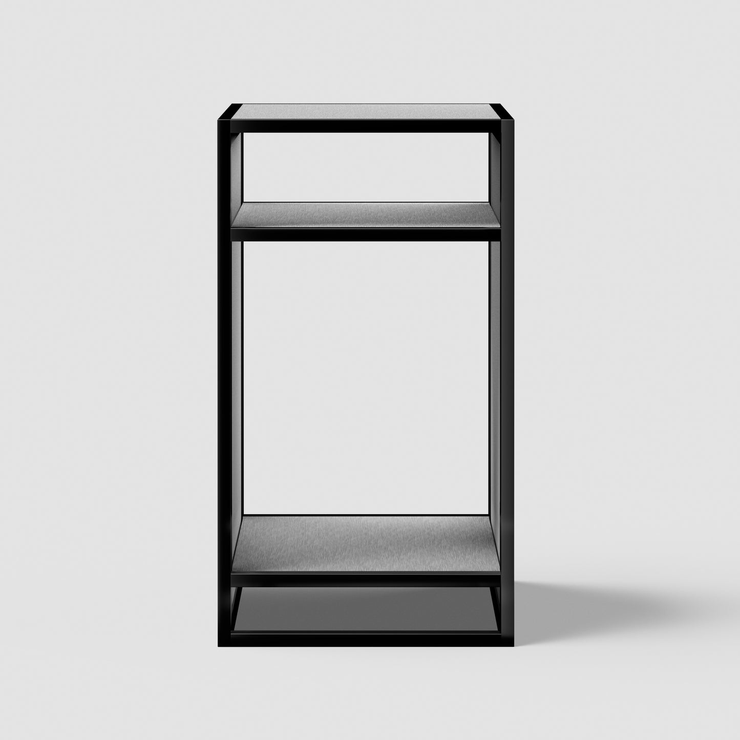 LANDEN Metal Aquarium Stand with Shelves for Fish Tanks, Gray Washed Oak Wood