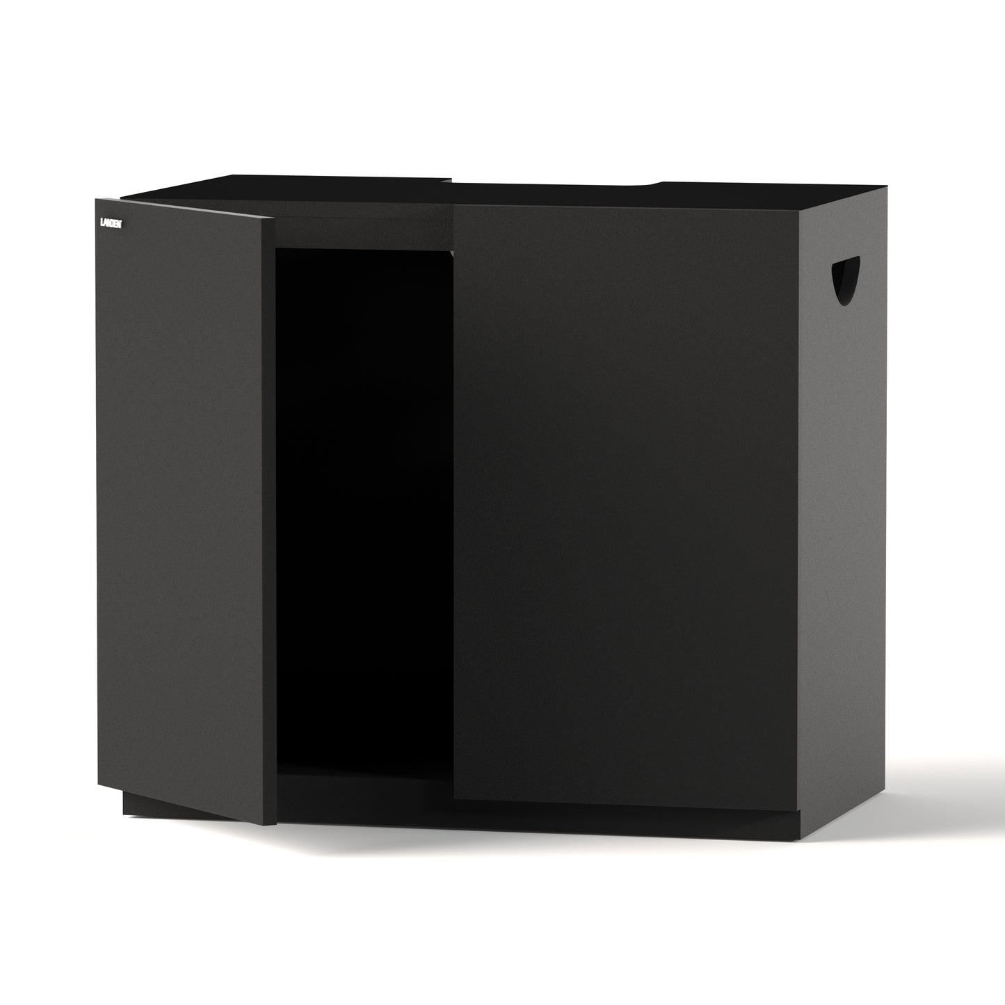 LANDEN Aquarium Wooden Stand and Cabinet for 55 gallon,W35.4xD19.7xH31.5in(90X50X80cm), Matte Black Painted (Stand Only)