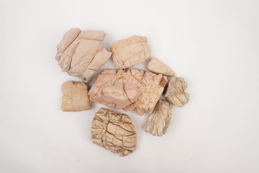 LANDEN Elephant Skin Stone Natural Rocks  (18lbs,3-9 inches)7pcs