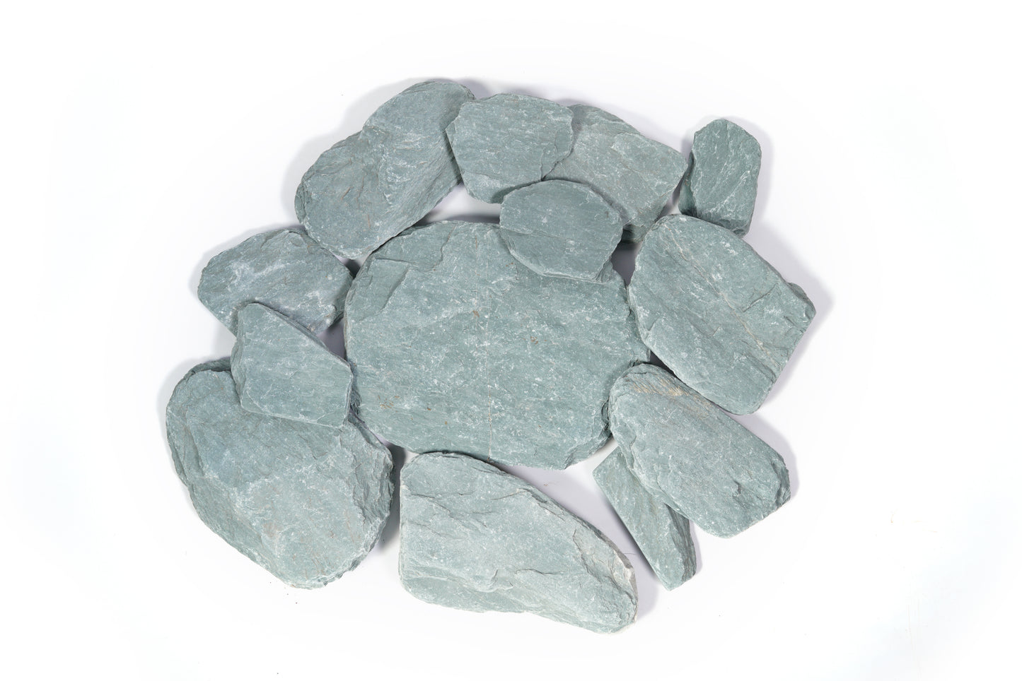 LANDEN River Slate Stone Natural Rocks for Aquariums(18lbs,3-9 in) 13pcs