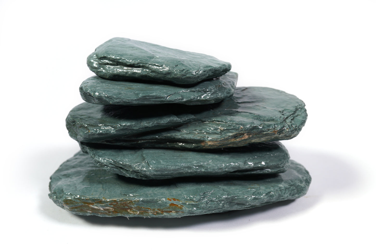 LANDEN River Slate Stone Natural Rocks for Aquariums(18lbs,3-9 in) 13pcs