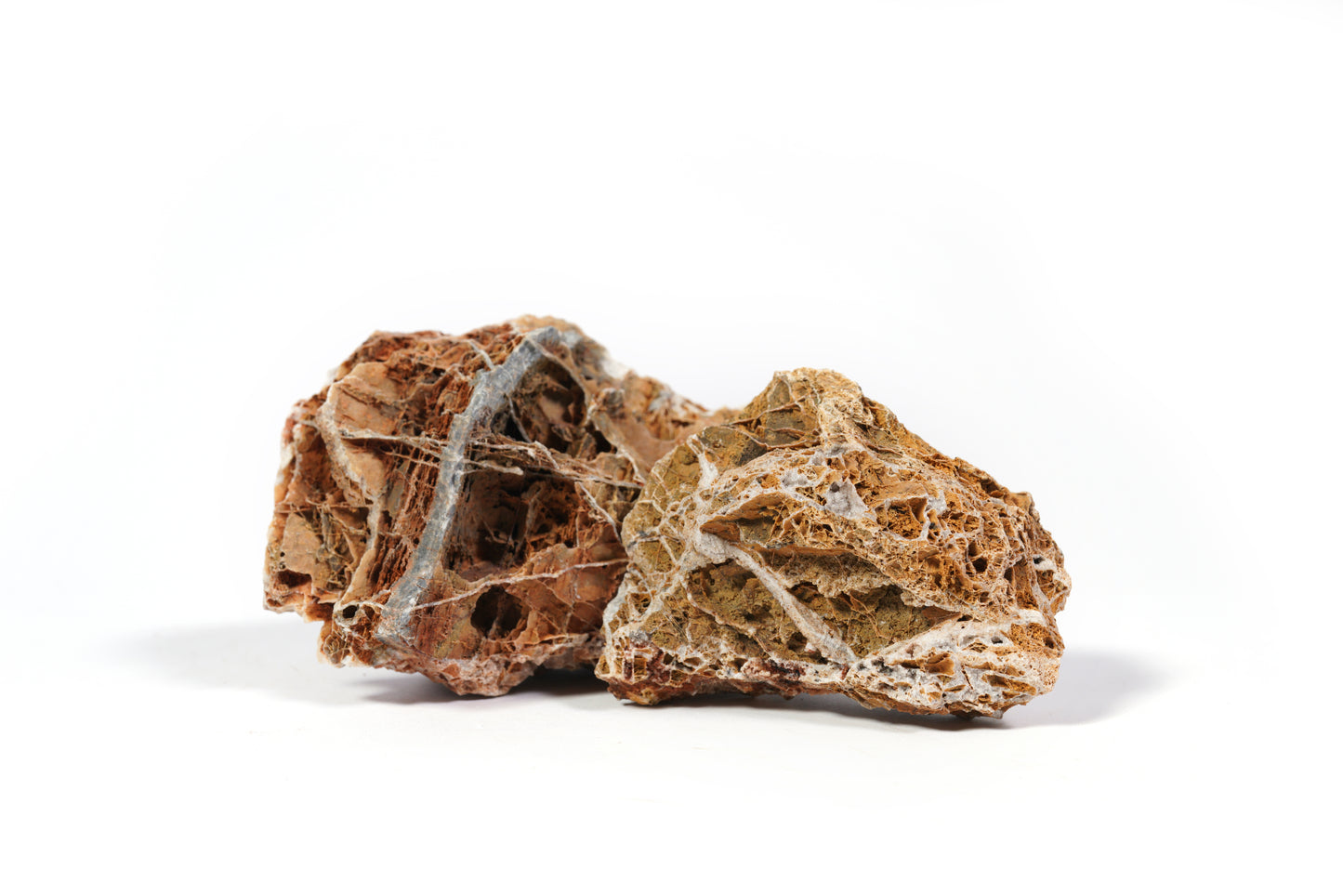 LANDEN Maple Leaves Stone Natural Rocks for Aquarium (18lbs,3-9 in) 9pcs