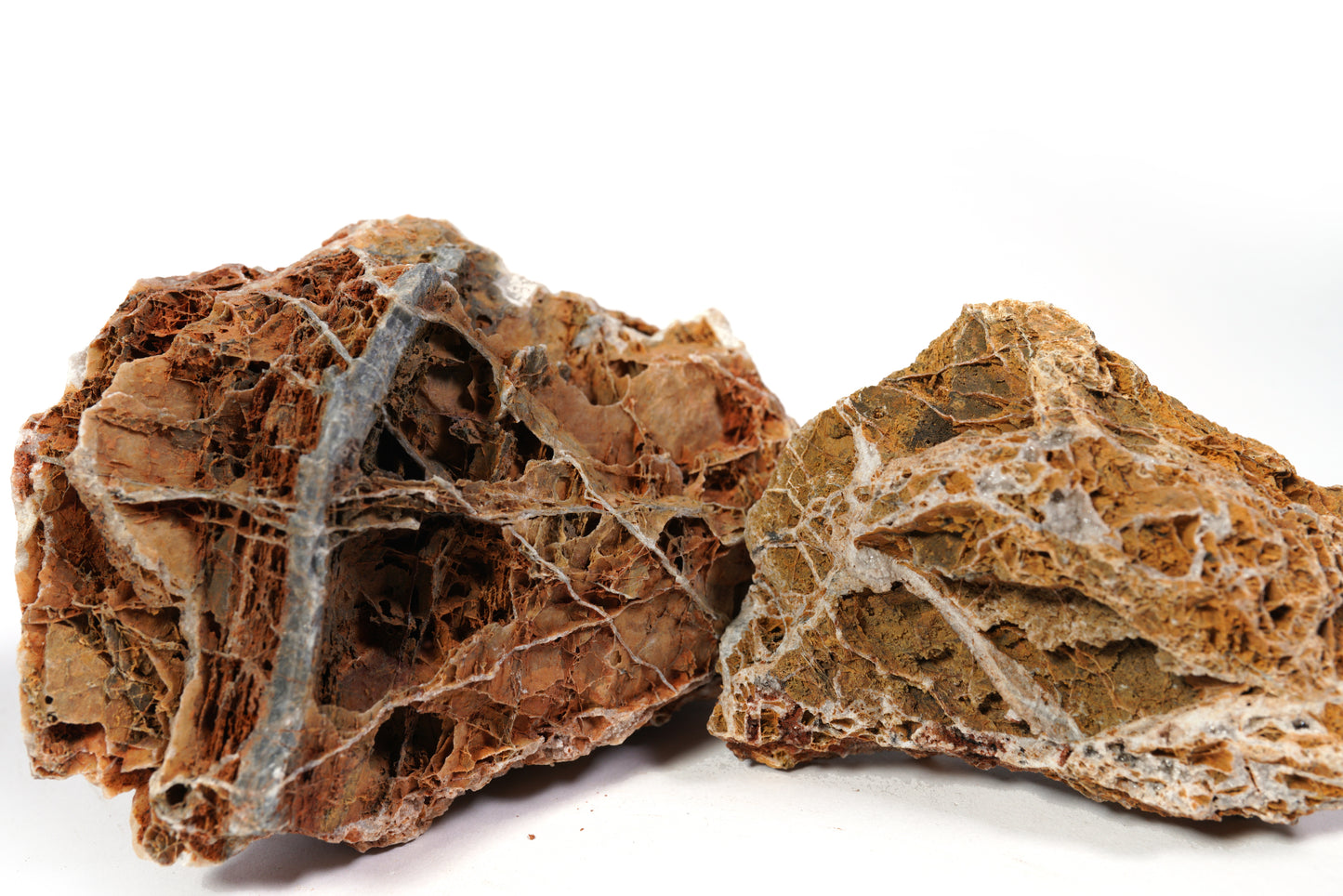 LANDEN Maple Leaves Stone Natural Rocks for Aquarium (18lbs,3-9 in) 9pcs