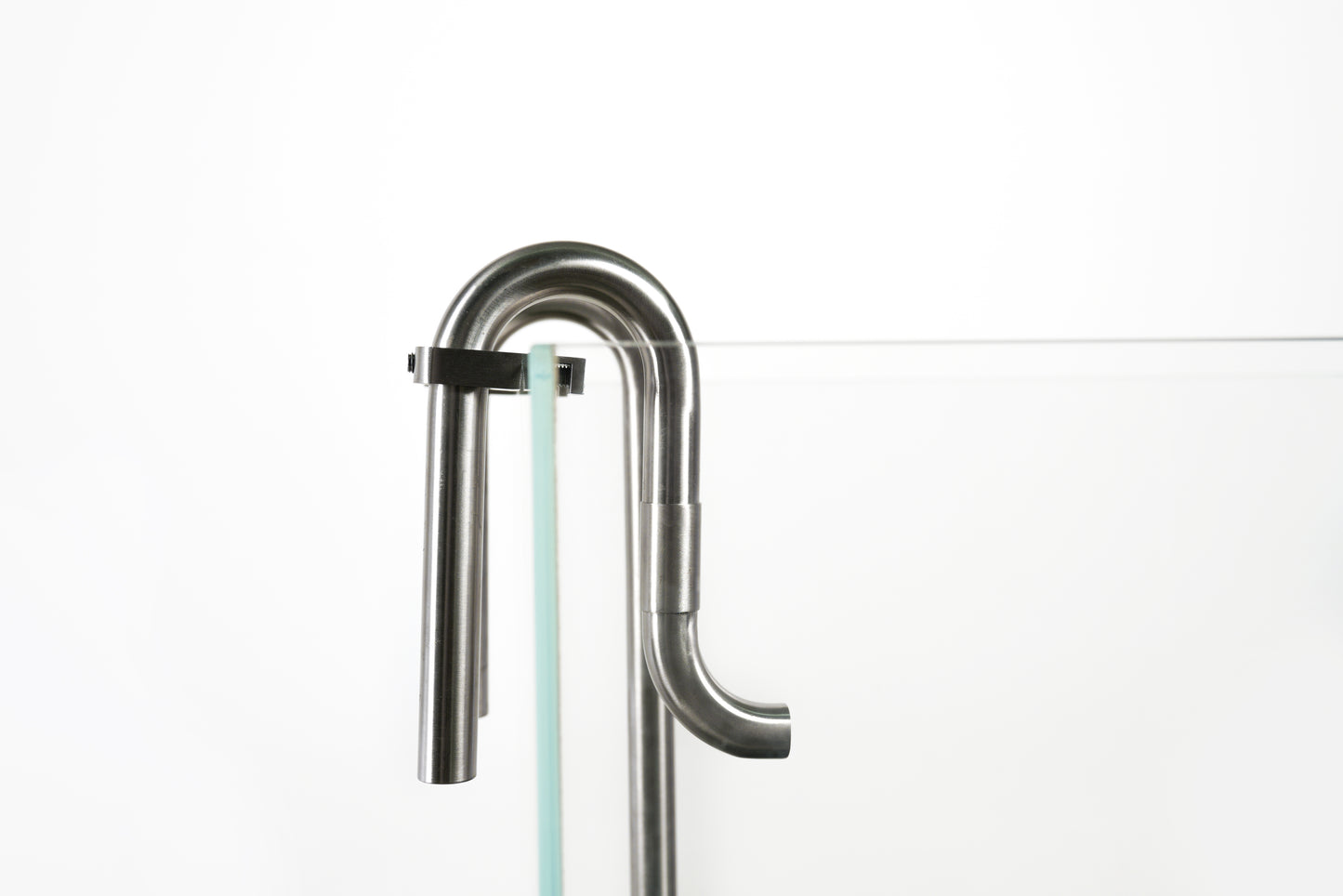 LANDEN 304 Stainless Steel Lily Pipes with Clamps for Rimless Glass Aquarium, Inflow and Outflow Set (Pipe Diameter 12mm/16mm)