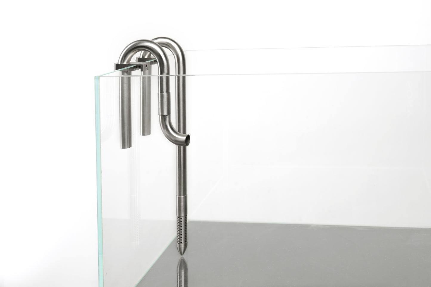 LANDEN 304 Stainless Steel Lily Pipes with Clamps for Rimless Glass Aquarium, Inflow and Outflow Set (Pipe Diameter 12mm/16mm)