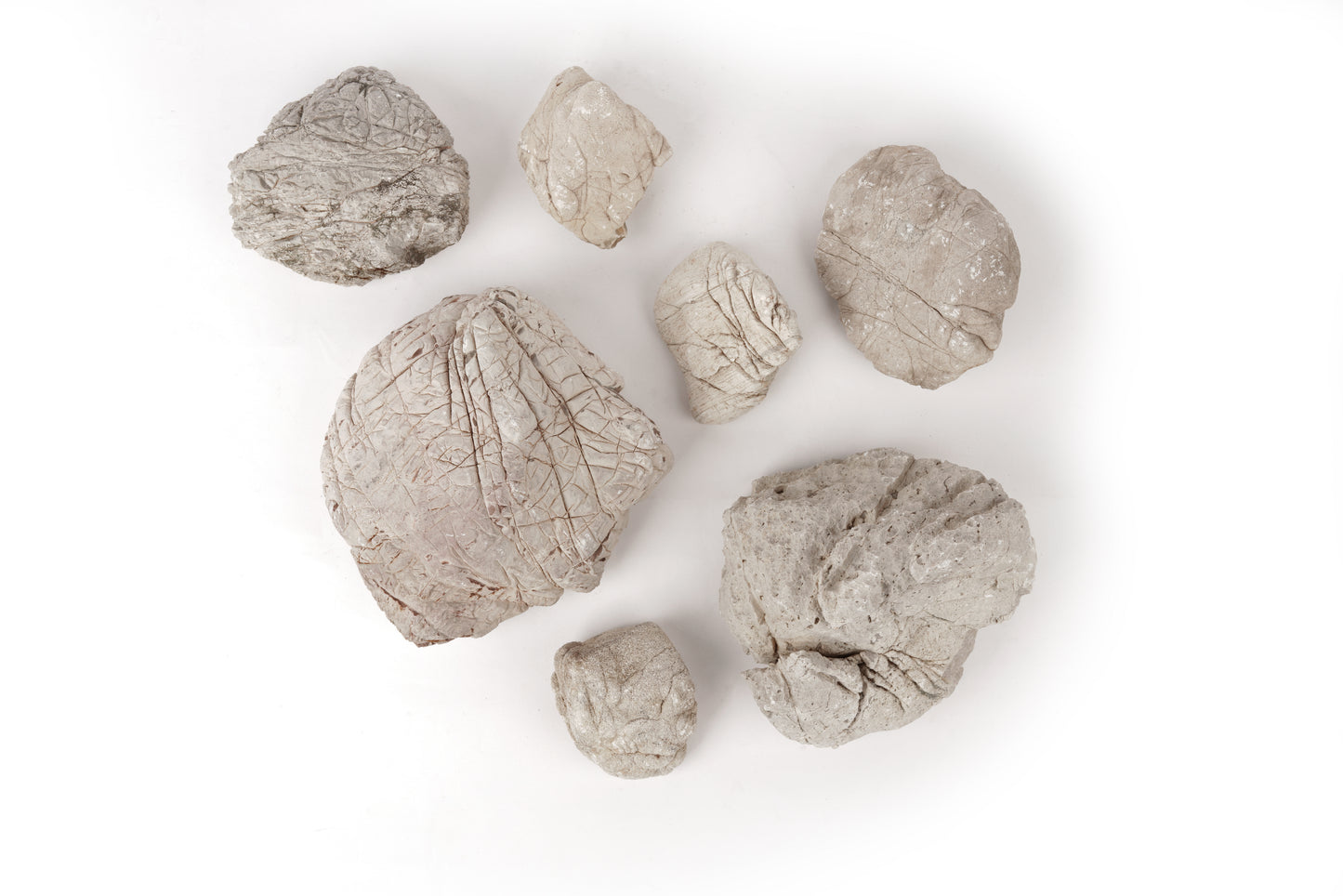 LANDEN Elephant Skin Stone Natural Multi-Texture Rocks Grey(18lbs, 3~9 inches,7pcs)