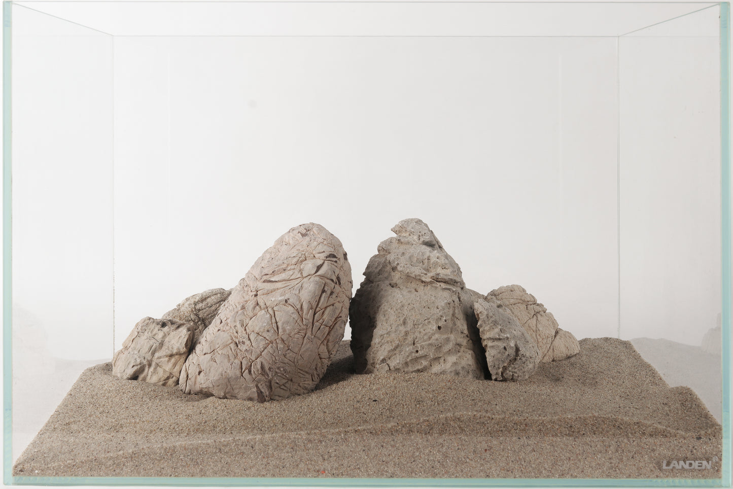 LANDEN Elephant Skin Stone Natural Multi-Texture Rocks Grey(18lbs, 3~9 inches,7pcs)