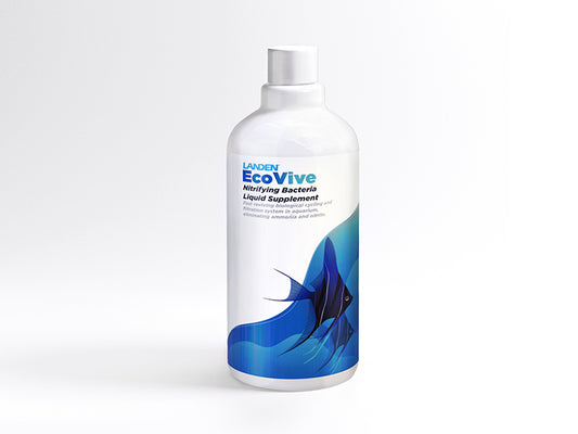 LANDEN EcoVive Nitrifying Bacteria Liquid Supplement, Freshwater and Saltwater Aquarium, Enhances The Biological Filter, 500ml (17oz)X12PCS