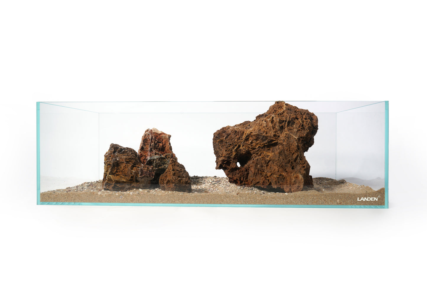 LANDEN Maple Leaves Stone Natural Rocks for Aquarium (18lbs,3-9 in) 9pcs