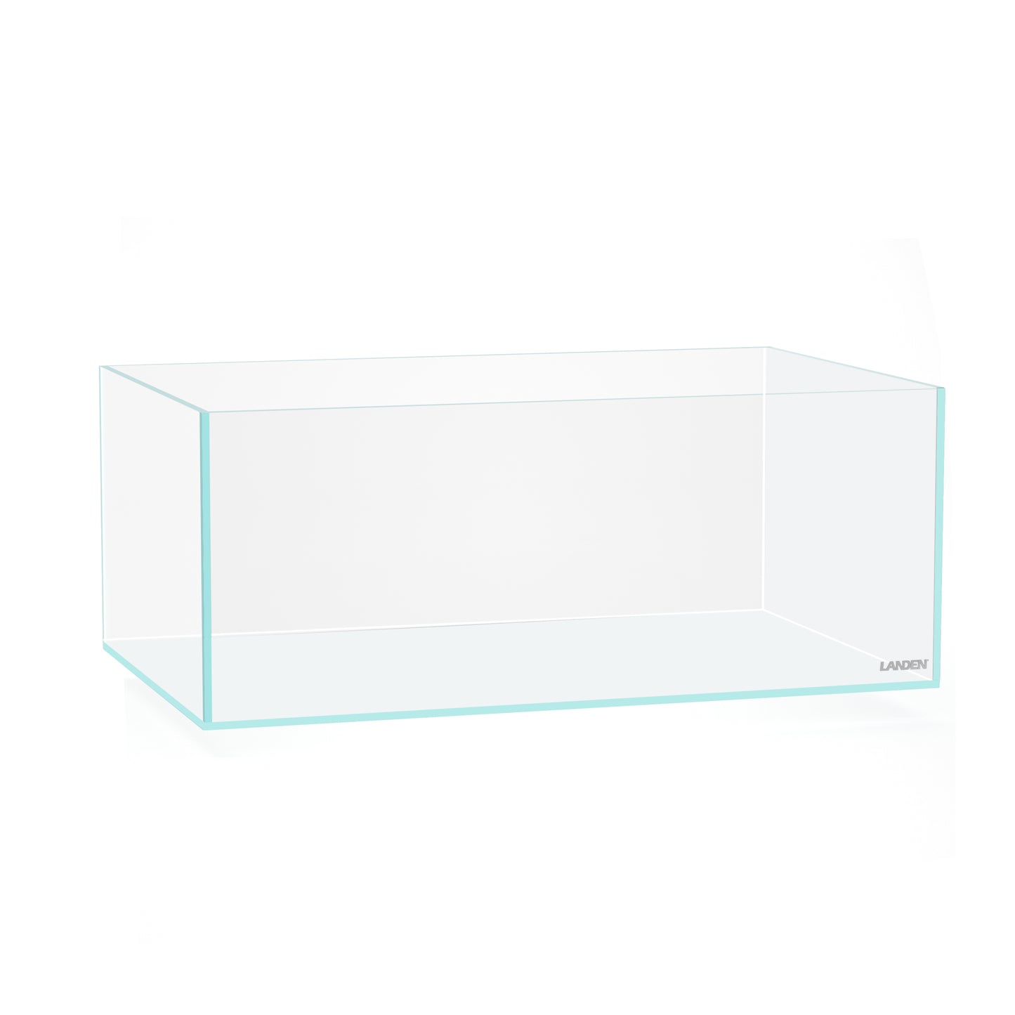 LANEDN 45S 5.4 Gal Shallow Tank, Shallow Fish Tank, Rimless Low Iron Tank W17.7×D11×H7.1 in(45x28x18cm); 5mm