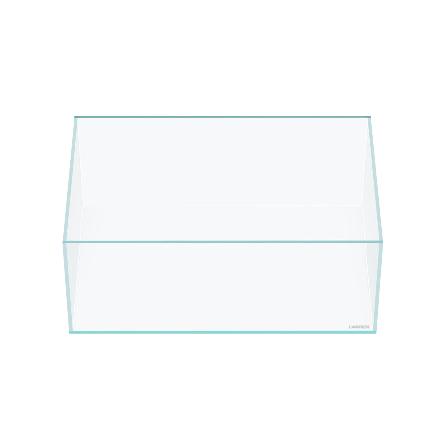 LANEDN 45S 5.4 Gal Shallow Tank, Shallow Fish Tank, Rimless Low Iron Tank W17.7×D11×H7.1 in(45x28x18cm); 5mm