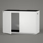 LANDEN Aquarium Wooden Stand and Cabinet for 80 gallon, W47.2xD23.6xH31.5in(120X60X80cm), Matte White Painted (Stand Only)