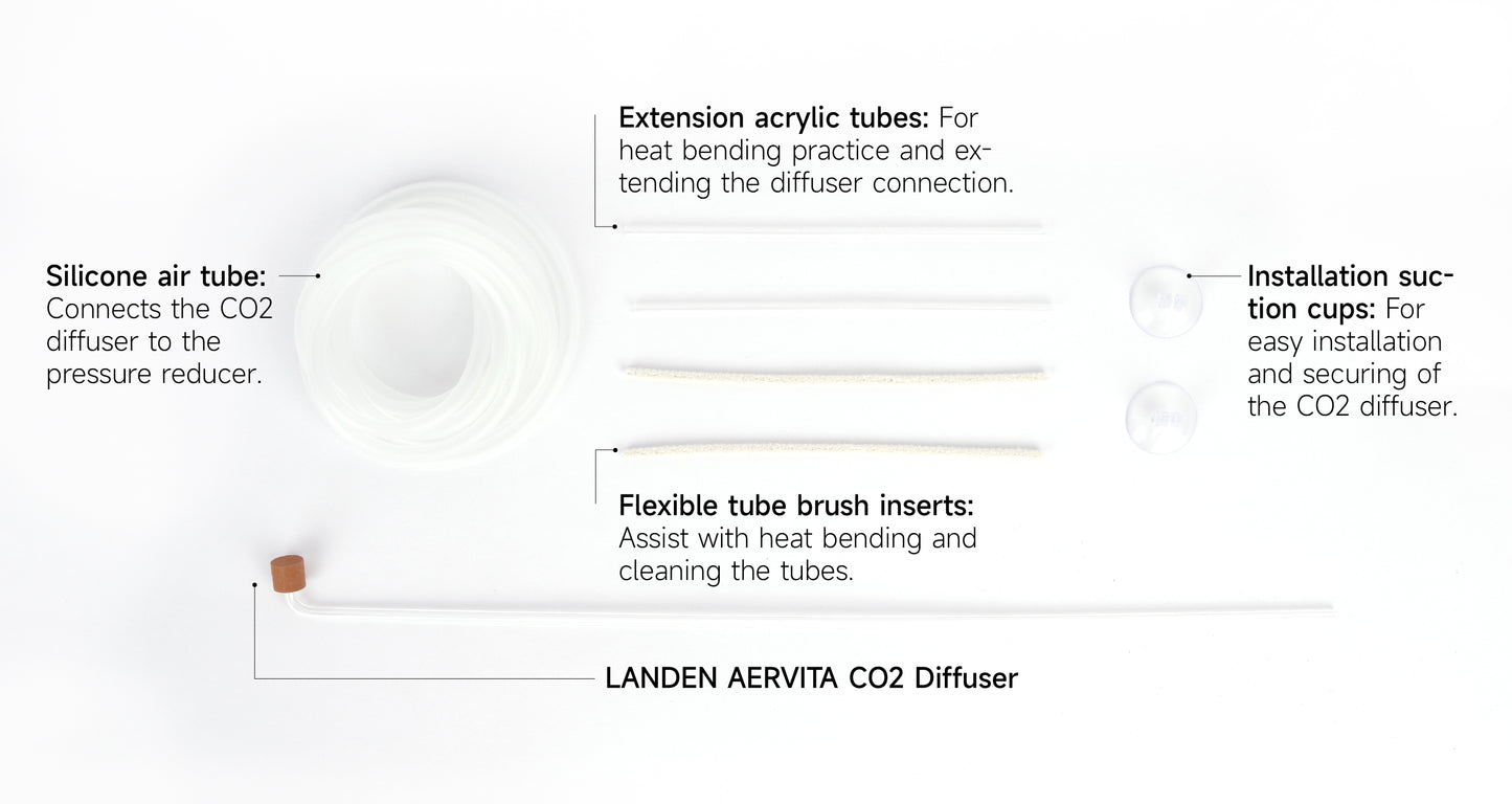 LANDEN AERVITA CO2 Diffuser Kits, Professional Aquarium CO2 High Efficiency Diffuser for Aquarium Use Under 10gal(40L).