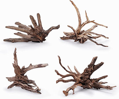 LANDEN KUEIYANG Hornwood Natural Aquarium Driftwood for Aquarium, Terrariums, Vivariums, Reptile and Amphibian Enclosures - XL (12-16 inches, 30-40cm), 4pcs
