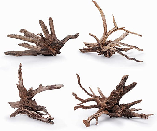 LANDEN KUEIYANG Hornwood Natural Aquarium Driftwood for Aquarium, Terrariums, Vivariums, Reptile and Amphibian Enclosures - XL (12-16 inches, 30-40cm), 4pcs