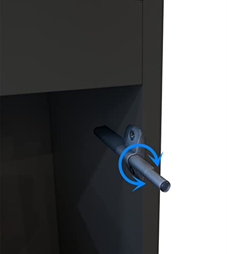 LANDEN Aquarium Wooden Stand and Cabinet for up to 30 Gal Tank,W23.6xD17.7xH33.9in(60X45x86cm), Matte Black Painted(Stand Only)