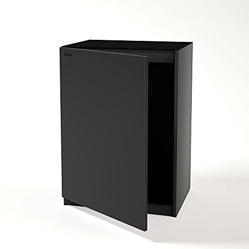 LANDEN Aquarium Gloss Black Stand and Cabinet, for up to 44Gal Tank, Fish Tank W35.5xD17.7xH33.9in(90X45x86cm)，Matte Black Painted (Stand Only)