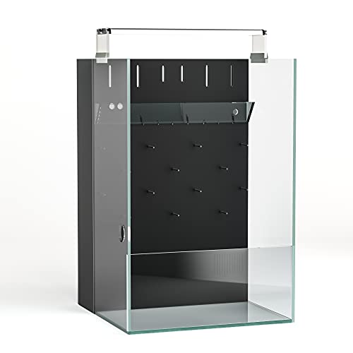 Landen T30 Aqua Terra Tanks Terrarium All in One, Integrated Paludarium, Light, Water Pump, Mist-Flower and Mat Included, Waterfall and Rain Forest Aquatic Landscape, 11.81 "L x 11.81" W x 17.72 "H