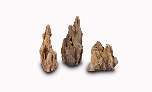 LANDEN Natural Dragon Stones for Aquascaping  (16lbs, 3-7inches)7-8pcs