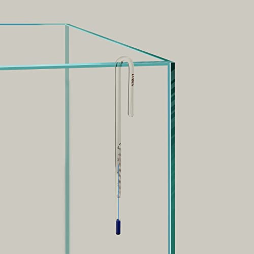LANDEN Aquarium Thermometer for Rimless Tank, Hang-On Style Fish Tank Thermometer, Celsius Degree Version