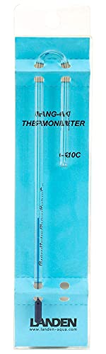 LANDEN Aquarium Thermometer for Rimless Tank, Hang-On Style Fish Tank Thermometer, Celsius Degree Version