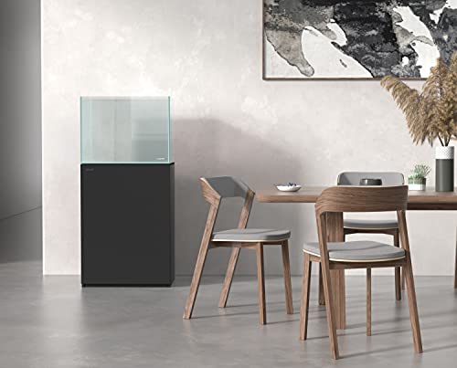 LANDEN Aquarium Gloss Black Stand and Cabinet, for up to 44Gal Tank, Fish Tank W35.5xD17.7xH33.9in(90X45x86cm)，Matte Black Painted (Stand Only)