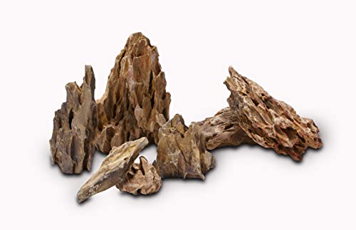 LANDEN Natural Dragon Stones for Aquascaping  (16lbs, 3-7inches)7-8pcs