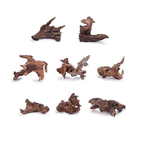 LANDEN Panna Driftwood, Natural Wood for Aquarium, Terrariums, Vivariums, Reptile and Amphibian Enclosures Aquascaping Decor - L (8-12 inches, 20-30cm), 6pcs