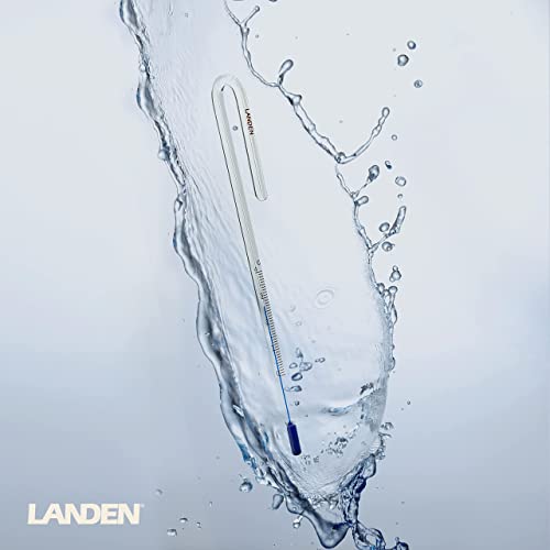 LANDEN Aquarium Thermometer for Rimless Tank, Hang-On Style Fish Tank Thermometer, Celsius Degree Version