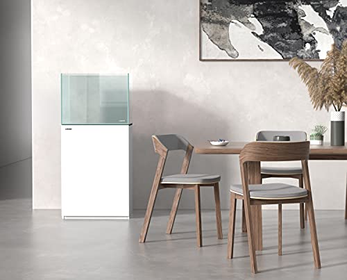 LANDEN Aquarium Matte White Wooden Stand and Cabinet for 44 Gal Tank,W35.4xD17.7xH33.86in(90X45x86cm)，Matte White Painted (Stand Only)