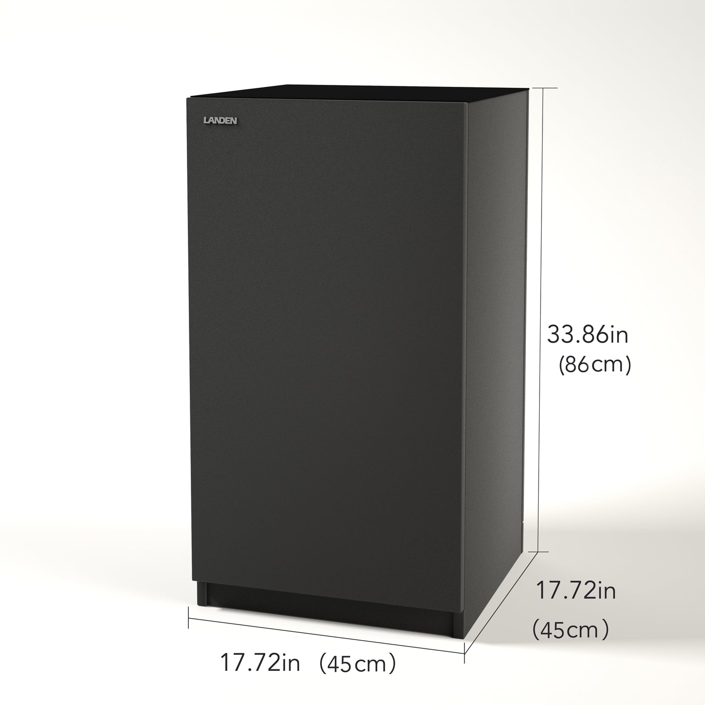 LANDEN Aquarium Wooden Stand and Cabinet for up to 20 Gal Tank, W17.7xD17.7xH33.9 in (W45 x D45 x H86 cm), Wooden Matte Black(Stand Only)