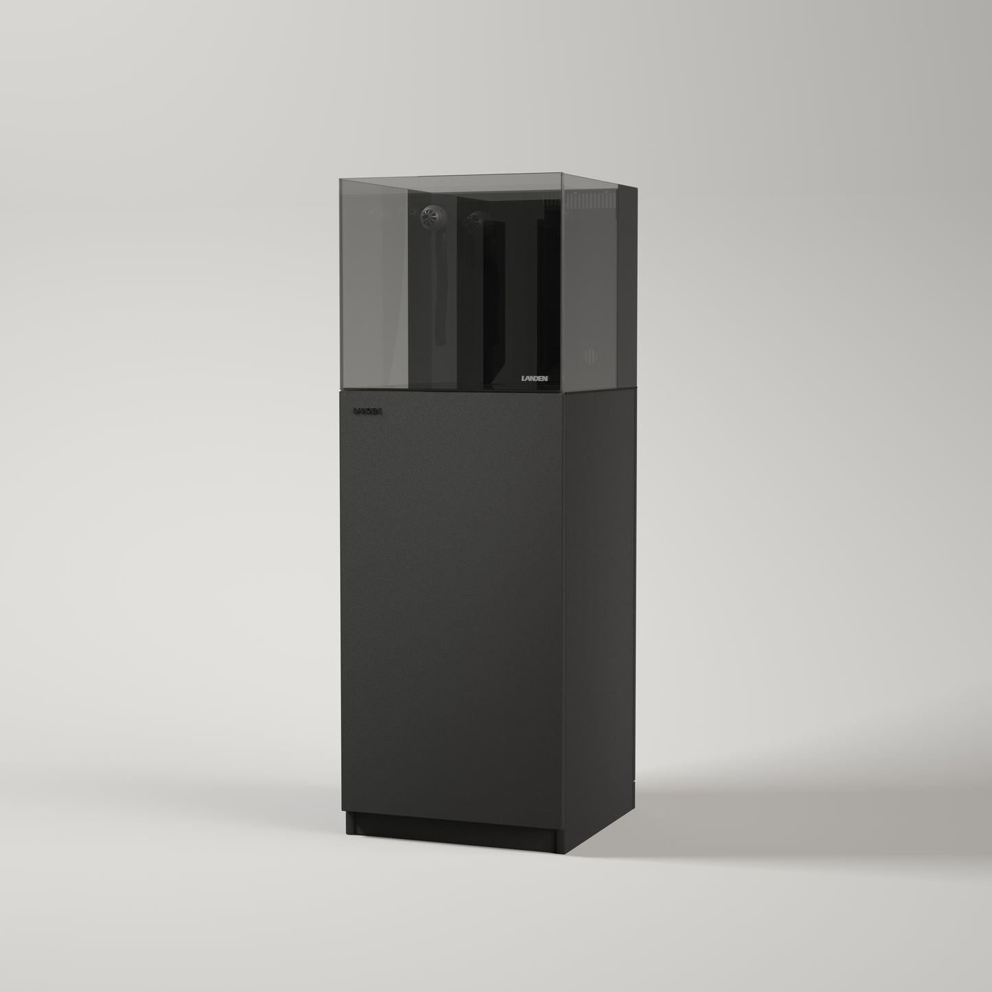 LANDEN Aquarium Wooden Stand and Cabinet for up to 20 Gal Tank, W17.7xD17.7xH33.9 in (W45 x D45 x H86 cm), Wooden Matte Black(Stand Only)