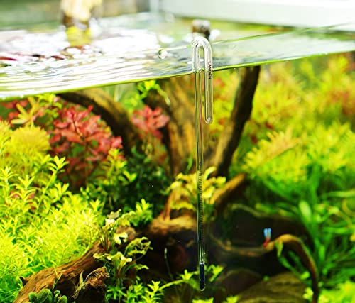 LANDEN Aquarium Thermometer for Rimless Tank, Hang-On Style Fish Tank Thermometer, Celsius Degree Version