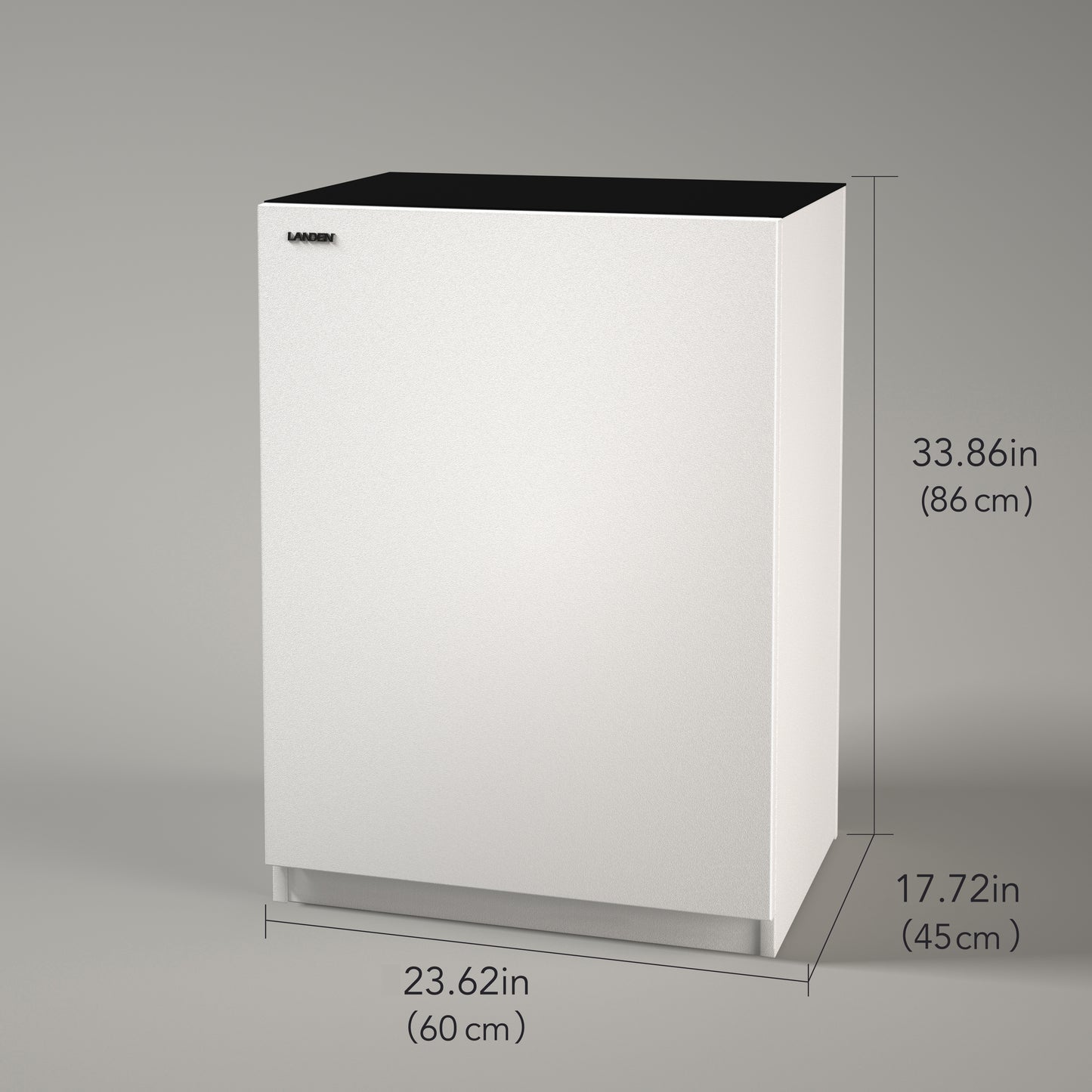 LANDEN Aquarium Wooden Stand and Cabinet for up to 30 Gal Tank,W23.6xD17.7xH33.9in(60X45x86cm), Matte White Painted(Stand Only)