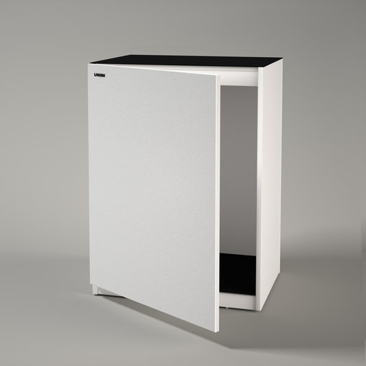 LANDEN Aquarium Wooden Stand and Cabinet for up to 30 Gal Tank,W23.6xD17.7xH33.9in(60X45x86cm), Matte White Painted(Stand Only)