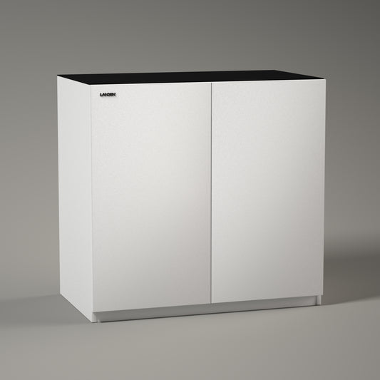 LANDEN Aquarium Matte White Wooden and Cabinet for 55Gal Tank,W35.4xD19.7xH33.9in(90X50x86cm), Matte White Painted (Stand Only)