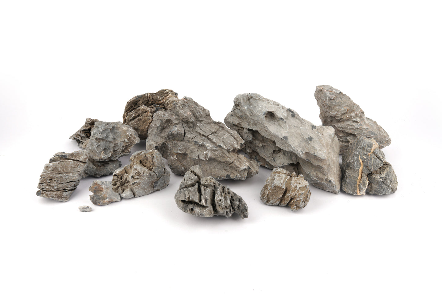 LANDEN Seiryu Stones Natural Rocks  for Aquascaping  (36lbs, 3-11inches) 14pcs