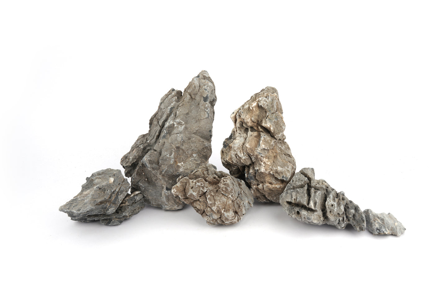 LANDEN Seiryu Stones Natural Rocks  for Aquascaping  (36lbs, 3-11inches) 14pcs