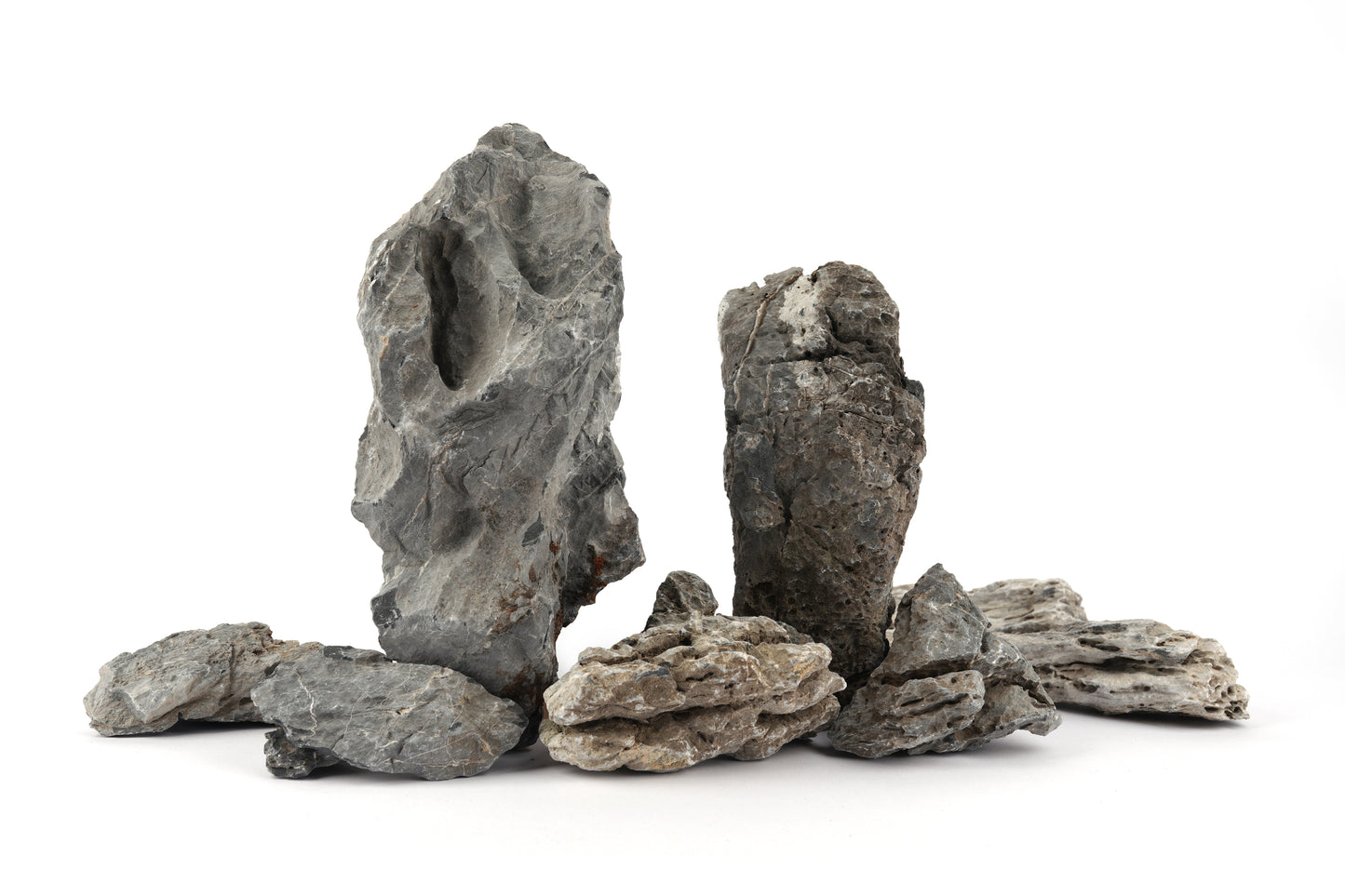 LANDEN Seiryu Stones Natural Rocks  for Aquascaping  (17lbs, 3-11inches) 7-8pcs