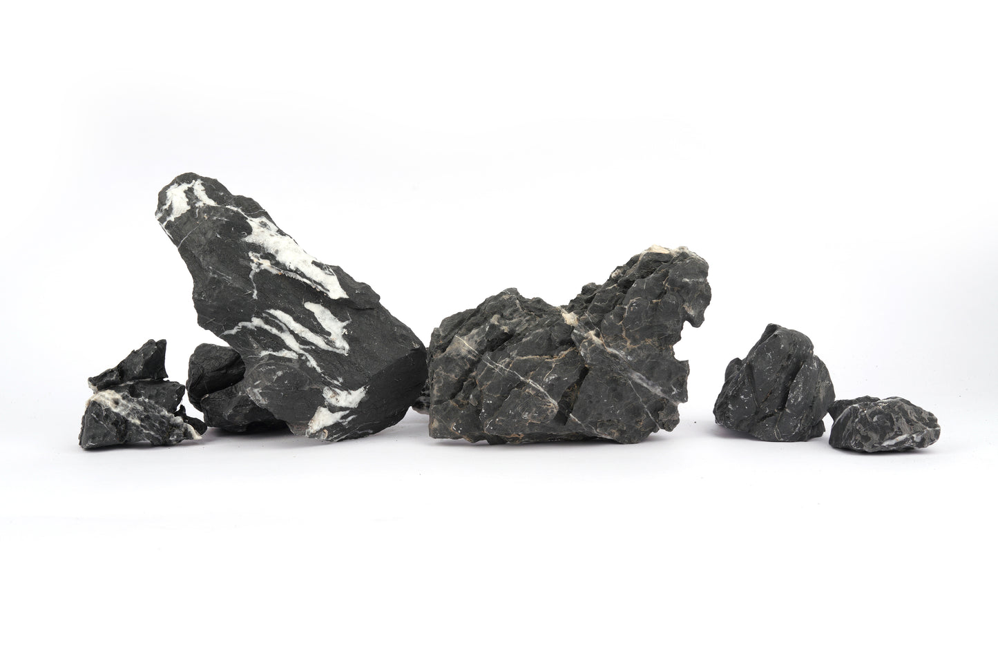 LANDEN Dark SEIRYU Stones Natural Rocks for Aquascaping  (17lbs, 3-11inches) 7-8pcs